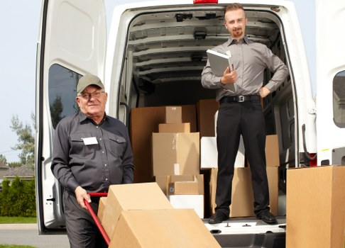 Man With Van Vauxhall team preparing a van move with safety checks