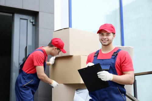Removal van parked for a city property move
