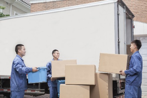 Packing materials and labelled boxes for a Vauxhall move