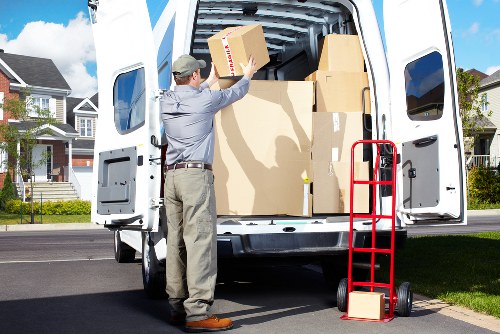 Moving van prepared for a residential relocation near Vauxhall
